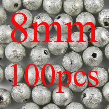 Mixed/Silver/Gold/Rainbow Stardust Acrylic Round Ball Spacer Beads Charms Findings 4/6/8/10/12/20mm For Jewelry Making Craft DIY
