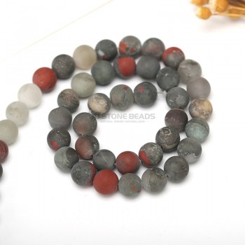 18 Color Natural Matte Assorted Gemstone Round Loose Stone Frost gemstone beads for   Bracelet  Making