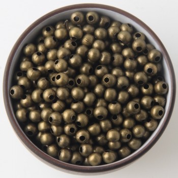Jewelry Findings Diy Metal Beads Gold/Silver/Bronze/Silver Tone Smooth Ball Spacer Beads For Jewelry Making 2/2.5/3/4/5/6/8/10mm