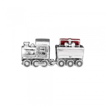 CKK 925 Sterling Silver Christmas Train Charm Beads Original Jewelry Fashion DIY Making Fits For Bracelets