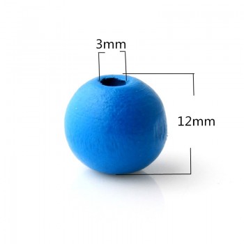 12mm 50pcs Mixed Color Wooden Spacer Beads For Jewelry Making DIY Bracelet Pick Color