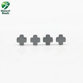 AAA quality natural Stone Hematite loose Cross beads black 4 8 10 12mm (20 pieces/lot) For DIY Jewelry Making HLB1006