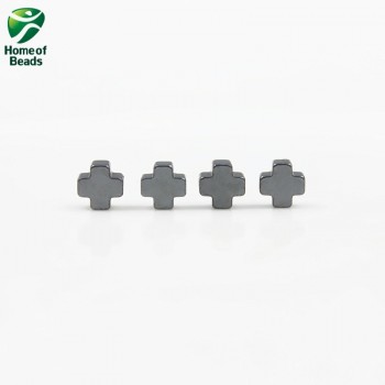 AAA quality natural Stone Hematite loose Cross beads black 4 8 10 12mm (20 pieces/lot) For DIY Jewelry Making HLB1006