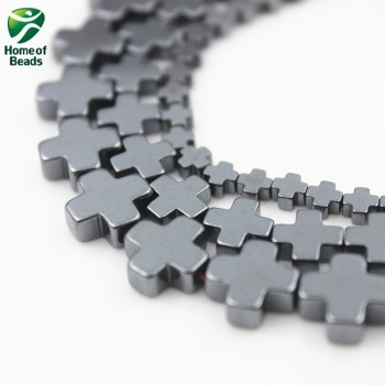 AAA quality natural Stone Hematite loose Cross beads black 4 8 10 12mm (20 pieces/lot) For DIY Jewelry Making HLB1006