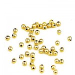 1PCS Pure Solid Au750 18K Yellow Gold Beads /Womens Lucky 3mm Beads Pendant