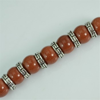 50PCS 6mm 8mm 10mm 12mm Metal Alloy Antique Silver Spacer Beads Hole Beads Flat Beads Nepal Buddha Beads For Jewelry Making
