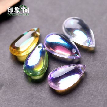 10pcs 14x8mm Cabochon TearDrop  Lampwork Mermaid Beads Bead Pendant WaterDrop Glass Beads Handmade DIY Jewelry Making 16021