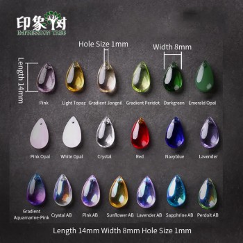 10pcs 14x8mm Cabochon TearDrop  Lampwork Mermaid Beads Bead Pendant WaterDrop Glass Beads Handmade DIY Jewelry Making 16021