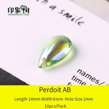 10pcs 14x8mm Cabochon TearDrop  Lampwork Mermaid Beads Bead Pendant WaterDrop Glass Beads Handmade DIY Jewelry Making 16021