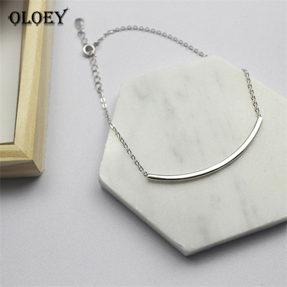 OLOEY Korean Trendy Simple Ankles for Women Girls Sterling Silver 925 Foot Bracelets Fine Jewelry Gifts Drop Shipping YMA010