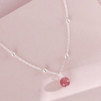 Aiersen 2018 Women Anklet S925 Silver Strawberry Crysta Moonstone Leg Bracelet Girl Simple Anklets 925 Sliver Chain Fine Jewelry