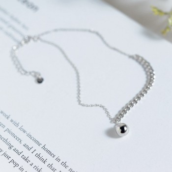 Aiersen 2018 Women Anklet S925 Silver Ball Handmade Leg Bracelet Girl Fashion Anklets Simple Cavigliera Argento 925 Fine Jewelry