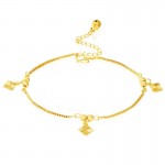 Fashion Hot Sales 24K Gold Anklet Jewelry Chain Charm Man Women Birthday Party Anniversary Gift Jewelry
