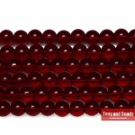 Free Shipping Natural Stone Smooth Garnet  Glass Loose Beads 15 Strand 6 8 10 MM Pick Size For Jewelry Making
