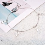 S925 pure silver ankle chain womens simple cat fish bone ankle chain fresh and lovely ornaments foot ornaments
