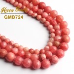 Natural Stone Rhodochrosite Beads Smooth Round Loose Beads Gem Stone 15Inch 6/8/10mm For Jewelry Making DIY Bracelet Necklace