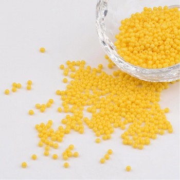 11/0 Round Glass Seed Beads Grade A Baking Varnish Opaque Colours Beads for Jewelry Making DIY,2x1.5mm, Hole: 0.3mm,50g/lot