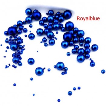 Round Rainbow Color Imitation Pearls No Hole Beads Crafts Decoration for DIY Bracelets Necklaces Jewelry Making 21688