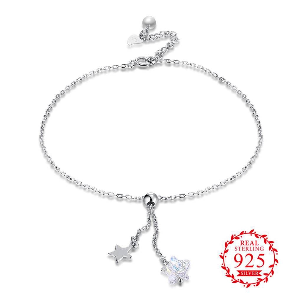 JEMMIN Atmospheric luxury 925 Sterling Silver Anklet Star Pendant Austrian Crystal New Arrival Modern Lover/Girlfriend Gift