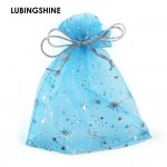 50Pcs/Bag High Quality Fashion Star Organza Bags 9x12cm Nice Jewelry Packaging Bags Wedding Christmas Gift Pouches Bag