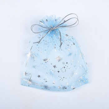 50Pcs/Bag High Quality Fashion Star Organza Bags 9x12cm Nice Jewelry Packaging Bags Wedding Christmas Gift Pouches Bag