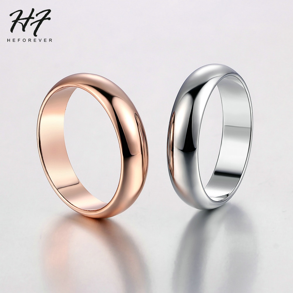 Top Quality Classic Wedding Ring For Man and Woman Sliver Color Simple Round Fashion Jewelry wholesale Christmas Day Gift R049