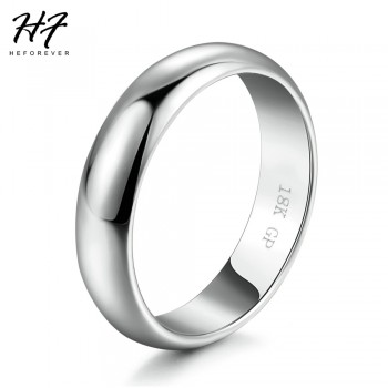 Top Quality Classic Wedding Ring For Man and Woman Sliver Color Simple Round Fashion Jewelry wholesale Christmas Day Gift R049