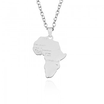 Hiphop Map of Africa Necklaces Pendants Gold Silver Globe World Map African Maps Pendant Necklace Women Men Earth Jewelry Colar