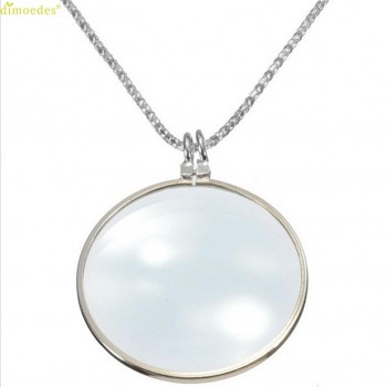 HOT Brand 6x Magnifier Pendant Necklace Magnify Glass Reeding Decorativ Monocle Necklace   312510