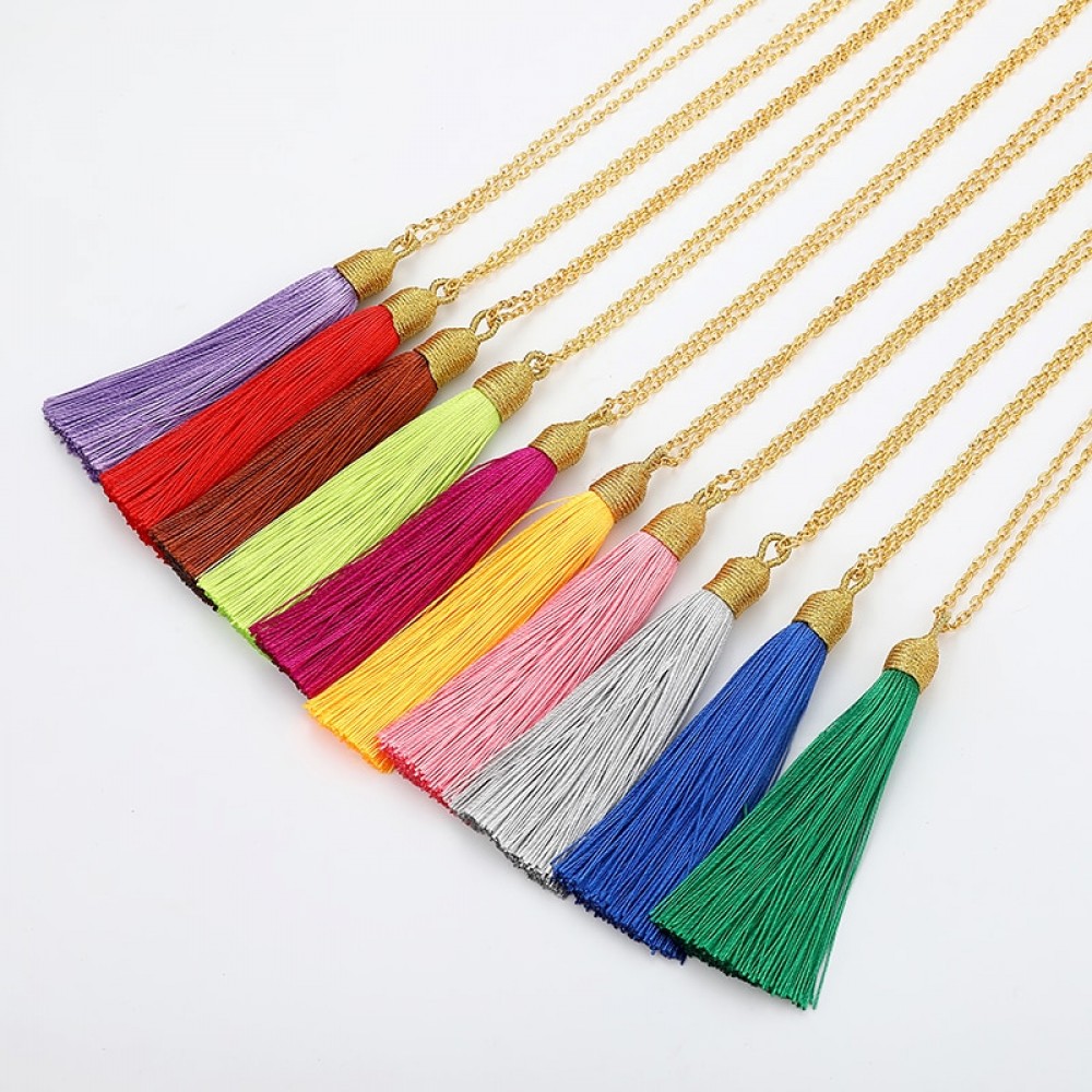 LOVBEAFAS Long Tassel Necklace Women Gold Chain 2019 Fashion Jewelry Boho Vintage Statement Fringe Bohemian Necklace Collier