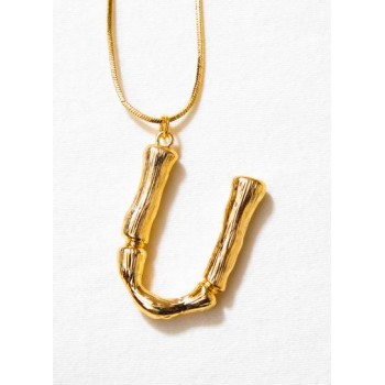 2019 New Big Letter Necklace Women Statement Gold Color Alphabet Long Necklace Trendy Jewelry Best Friend Gift Pendants Bijoux