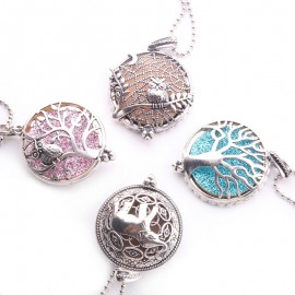 Aroma Diffuser Elephant Open Antique Vintage Lockets Pendant Perfume Essential Oil Aromatherapy Locket Necklace +1Sequin HJ166