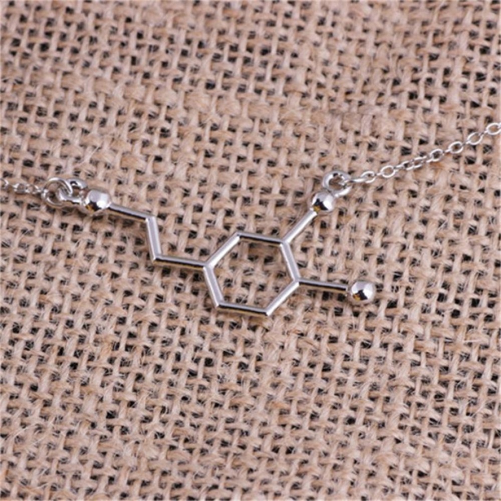 HOT Best Price Fashion Man women DNA Necklace Dopamine Biochemistry Molecule CATOP Chemical Structural Jewelry6#1810042510