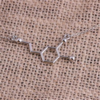 HOT Best Price Fashion Man women DNA Necklace Dopamine Biochemistry Molecule CATOP Chemical Structural Jewelry6#1810042510