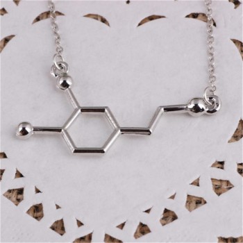 HOT Best Price Fashion Man women DNA Necklace Dopamine Biochemistry Molecule CATOP Chemical Structural Jewelry6#1810042510