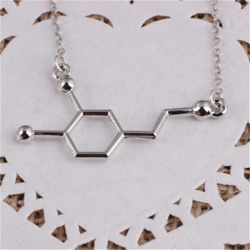 HOT Best Price Fashion Man women DNA Necklace Dopamine Biochemistry Molecule CATOP Chemical Structural Jewelry6#1810042510