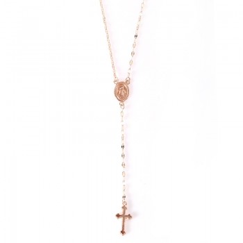 Fashion Rosary Necklace Long Cross Necklace Coustume Jewelry On The Neck Choker Necklace Women Collier Femme