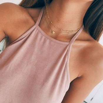 Fashion Multi-layer Beads Chain Club Casual Nacklace etc Chain Link Pendant Party Heart Street Alloy Choker Gift Necklace  Women