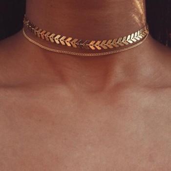 Fashion Jewerly Women Gold Silver 7 Stars Choker Necklace Pendant On Neck Hot Selling  Bead Collier Femme