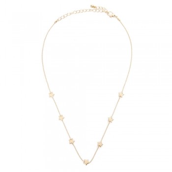 Fashion Jewerly Women Gold Silver 7 Stars Choker Necklace Pendant On Neck Hot Selling  Bead Collier Femme
