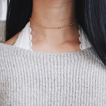 Fashion Jewerly Women Gold Silver 7 Stars Choker Necklace Pendant On Neck Hot Selling  Bead Collier Femme