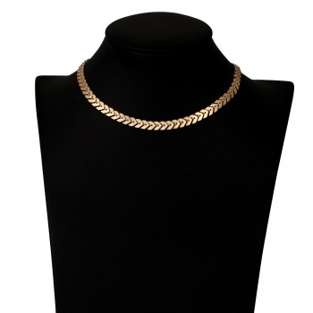 Fashion Shiny Alloy Choker Necklace For Women Female Wedding Jewelry Gold Color Charm Collier Fashion Collar Necklaces Jewelery