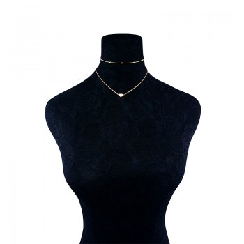 New Lovely Style 2 layers Love Heart  Adjustable Necklace Multilayer Chain Choker Necklace For Gift 2 Pcs/Set