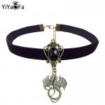 YiYaoFa Handmade Choker Necklace amp; Pendant Vintage Women Accessories Gothic Jewelry Statement Dragon Charm Necklaces DD-53