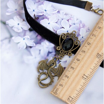 YiYaoFa Handmade Choker Necklace amp; Pendant Vintage Women Accessories Gothic Jewelry Statement Dragon Charm Necklaces DD-53