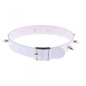 1PC Chic Punk Rock Gothic Unisex Women Men Leather Silver Spike Rivet Stud Collar Choker Necklace Statement Jewelry