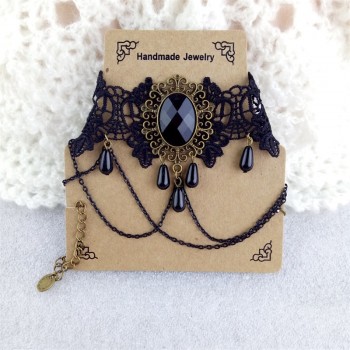 YiYaoFa Vintage Choker Necklace Gothic Jewelry Necklaces amp; Pendants False Collar Statement Necklace for Women Accessories