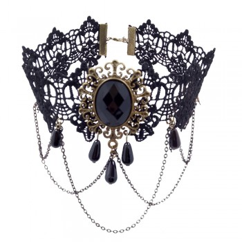YiYaoFa Vintage Choker Necklace Gothic Jewelry Necklaces amp; Pendants False Collar Statement Necklace for Women Accessories