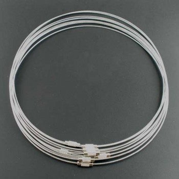 DoreenBeads 10PCs 46cm 18 Gray Choker Necklace Screw Clasp Bubble Gum