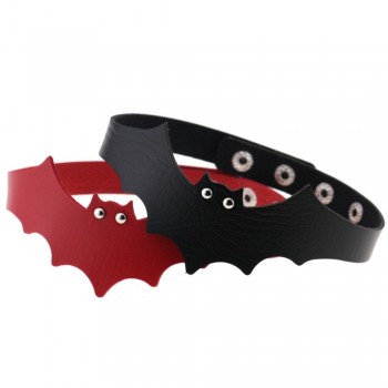 39*5cm Trendy Handmade PU Leather Bat Wings Harness Necklace Rock Collar Punk Goth Choker Necklace